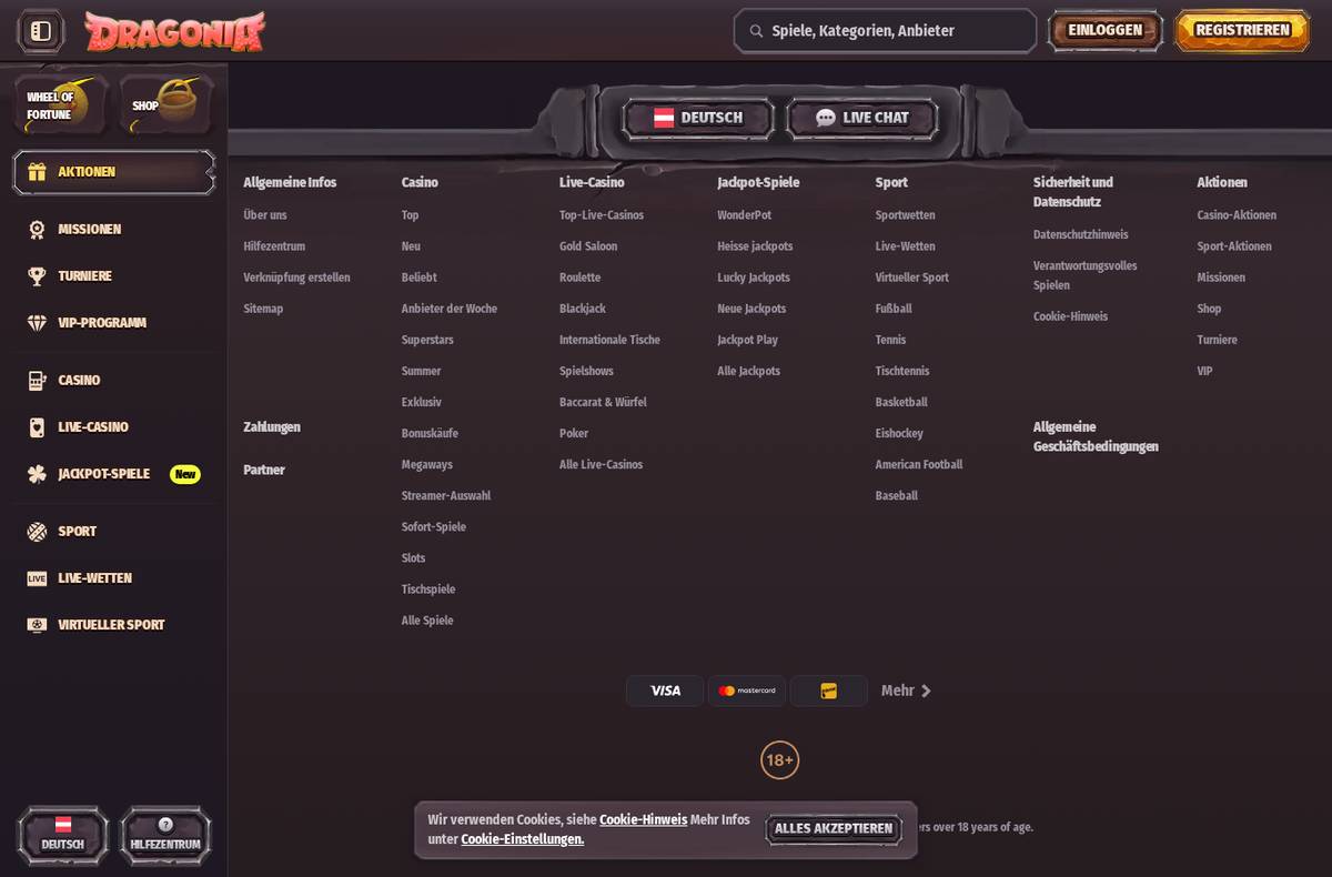 Footer von Dragonia