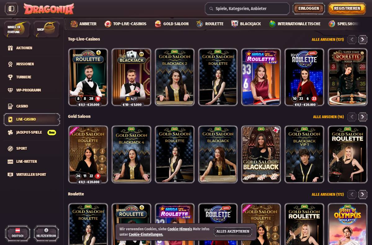 Live-Casino von Dragonia