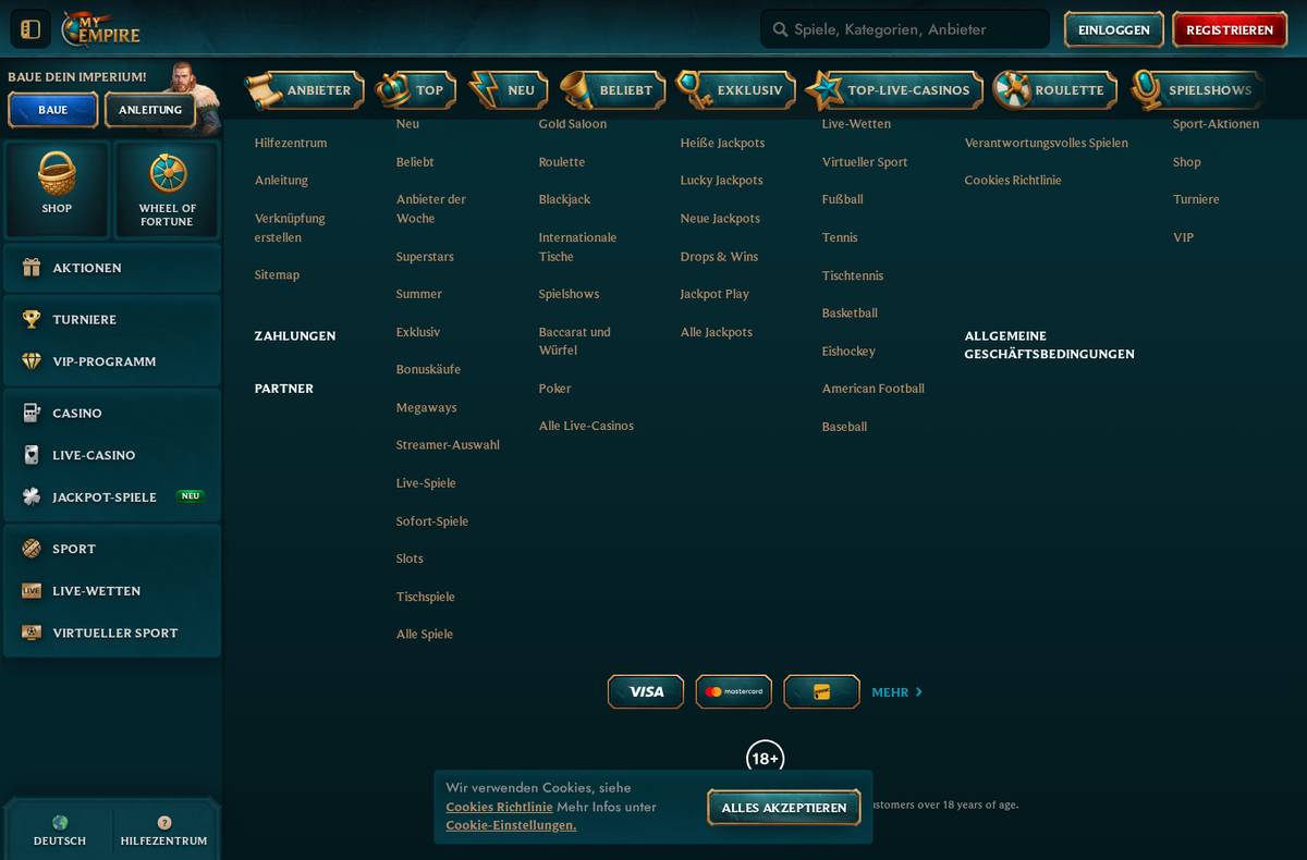 Footer von MyEmpire