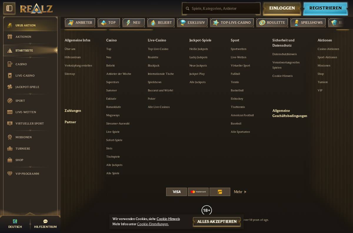 Footer von Realz