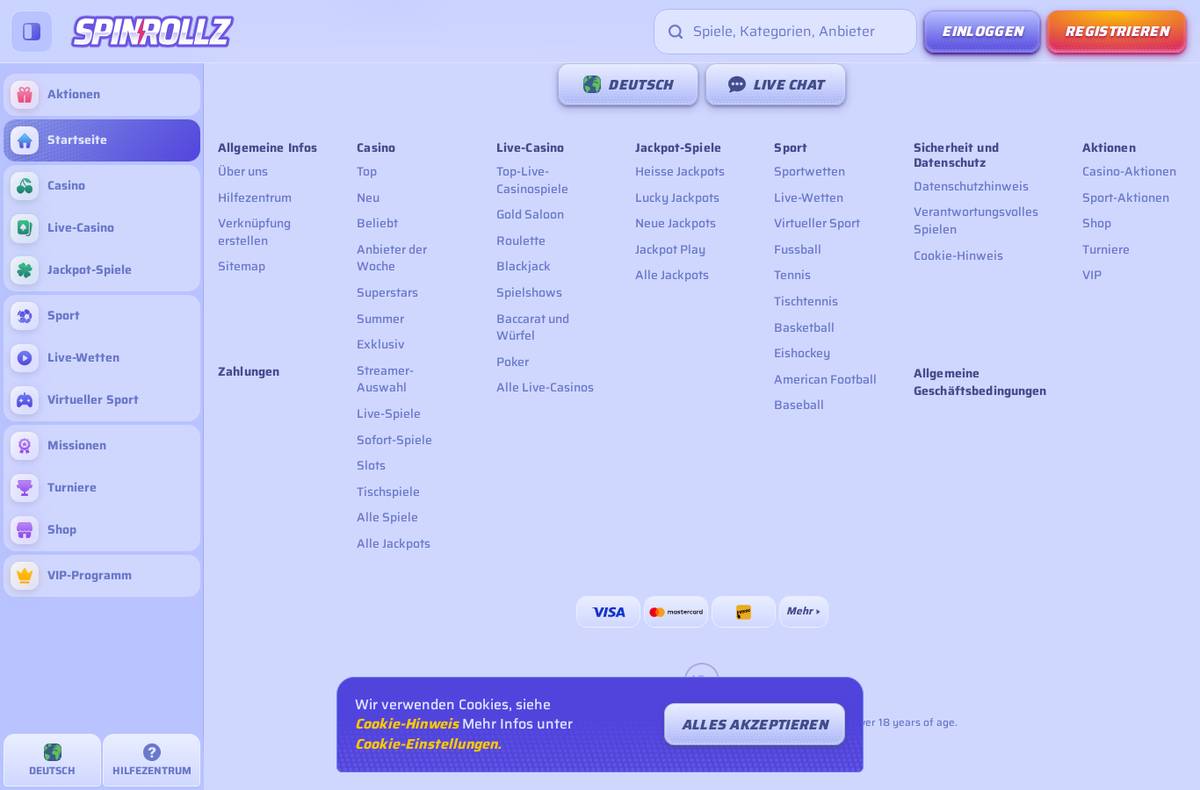 Footer von Spinrollz