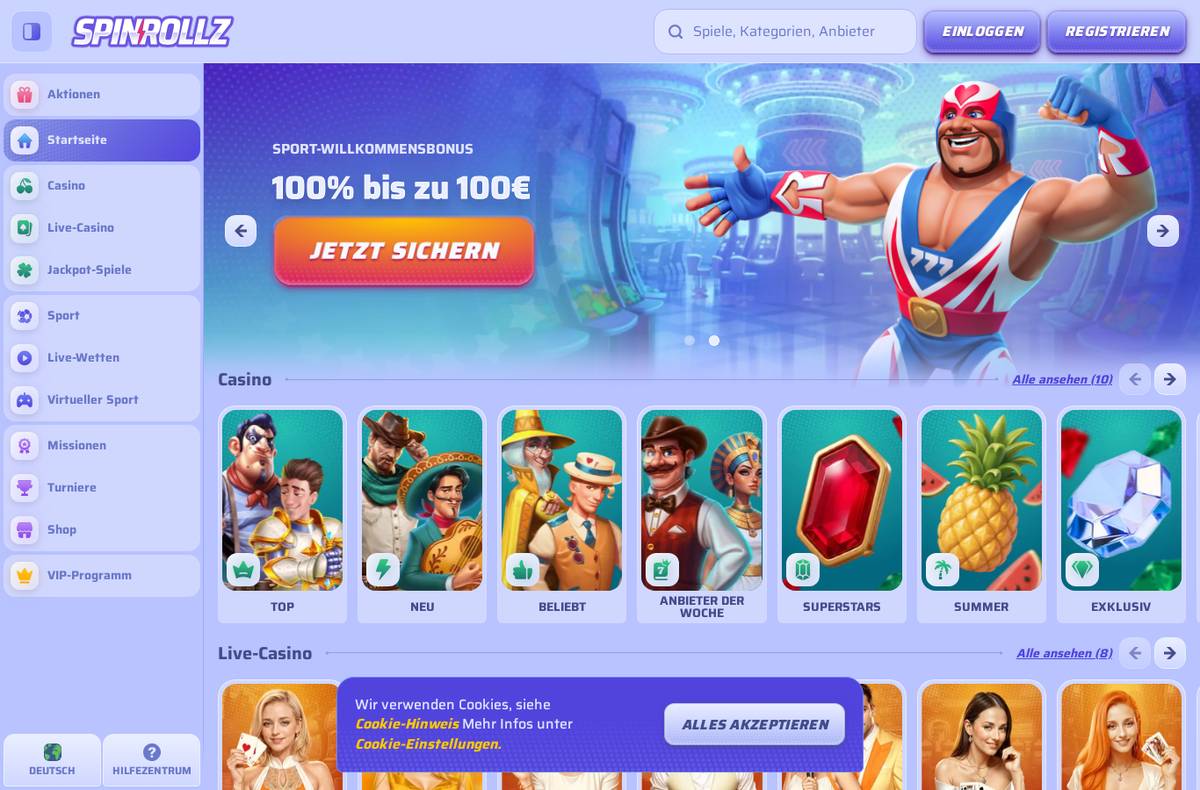 Lobby von Spinrollz